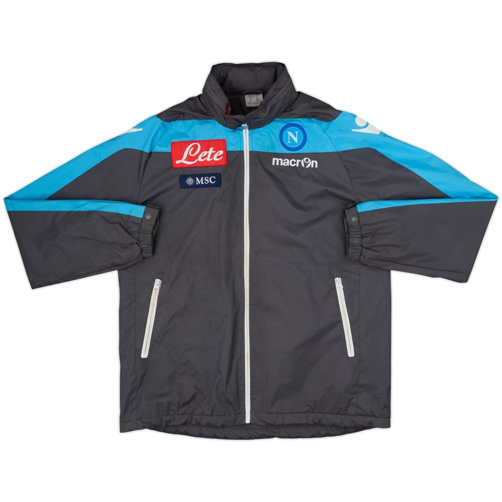 2013-14 Napoli Macron Hooded Rain Jacket - 6/10 - (L)