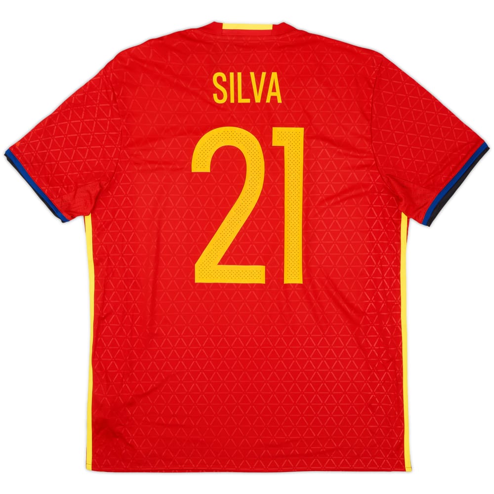 Camiseta de local de España 2016-17 Silva #21 (L)