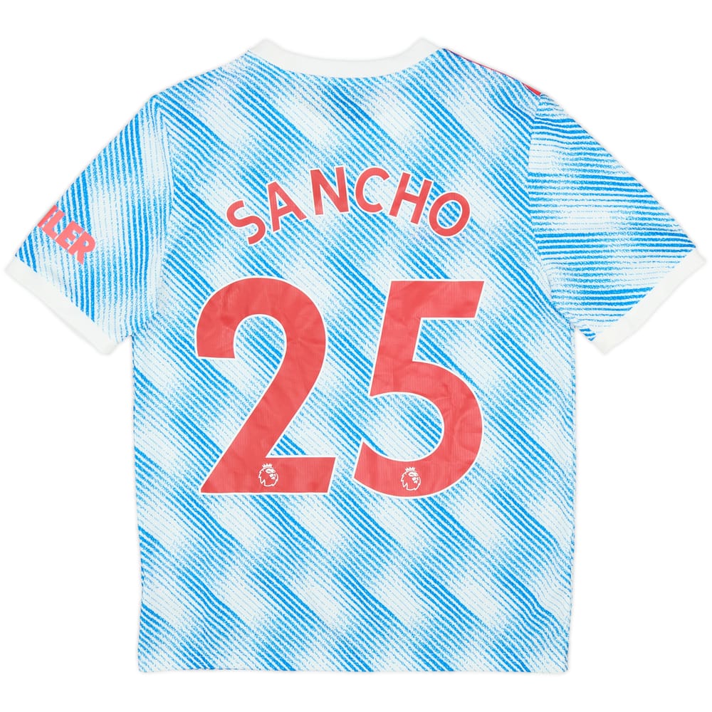 2021-22 Manchester United Away Shirt Sancho #25 - 10/10 - (L.Boys)