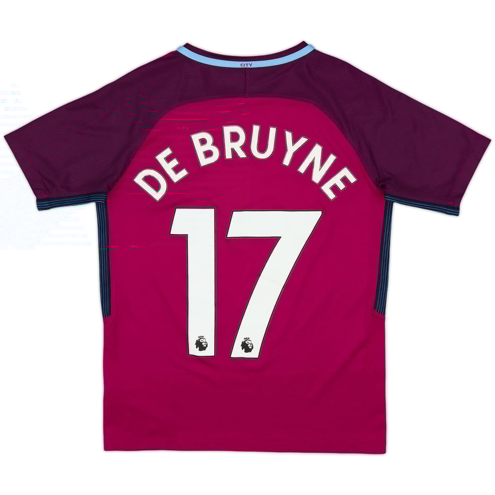 2017-18 Manchester City Away Shirt De Bruyne #17 - 8/10 - (L.Boys)