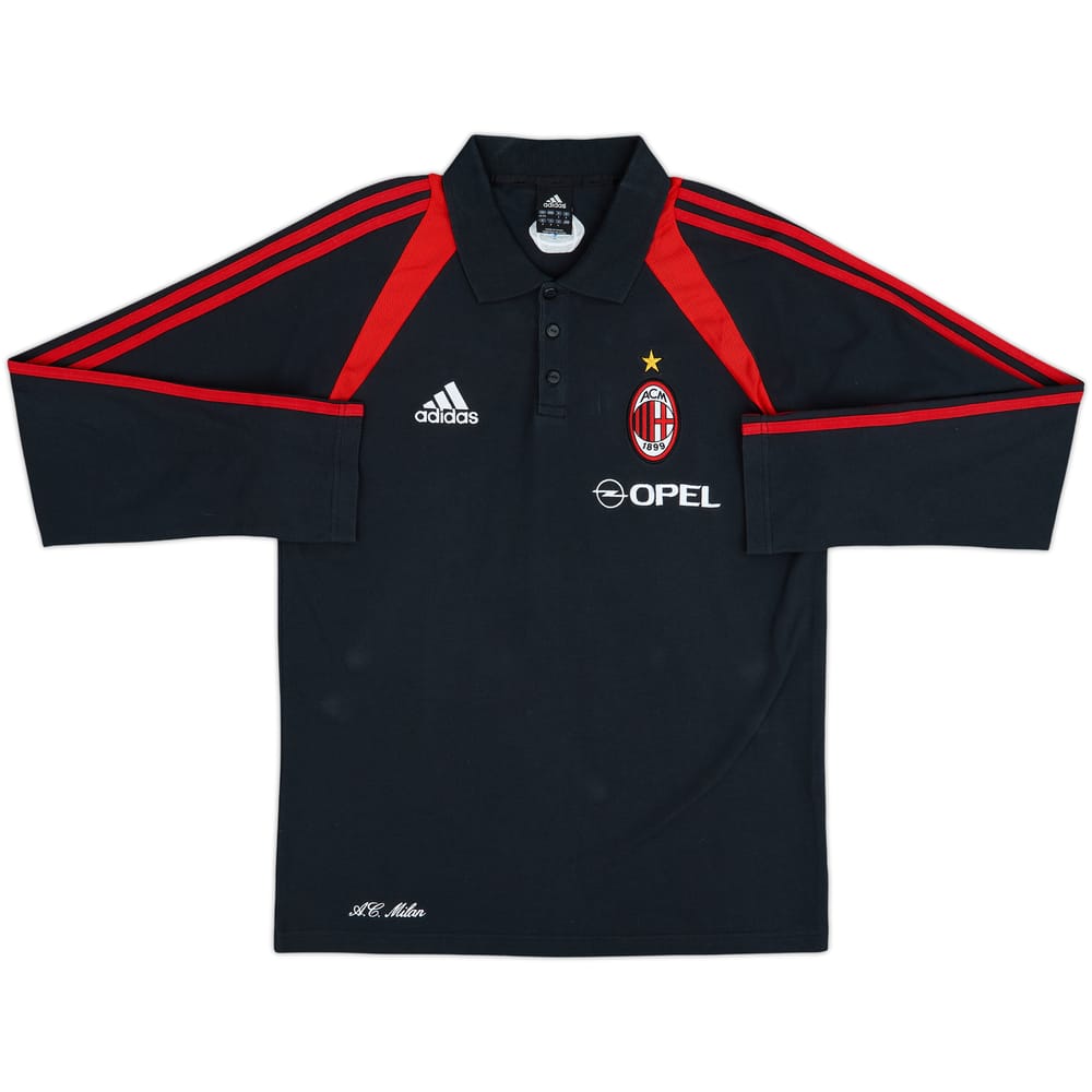 2004-05 AC Milan adidas Polo L/S Shirt - 6/10 - (M)