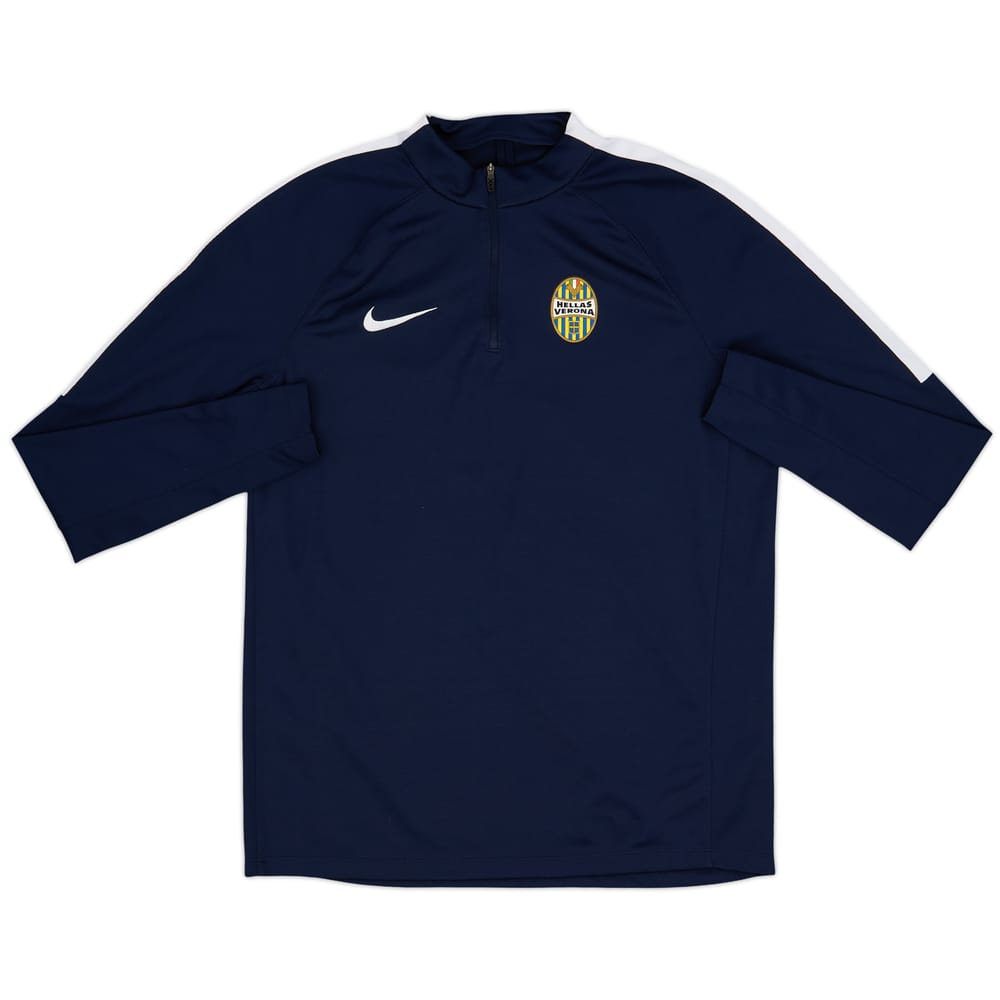 2017-18 Hellas Verona Nike 1/4 Zip Drill Top - 8/10 - (L)