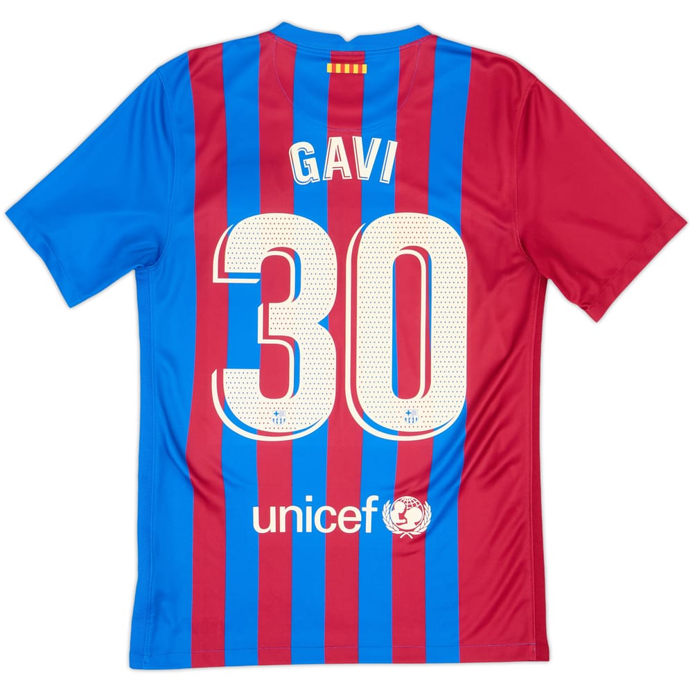 2021-22 Barcelona Home Shirt Gavi #30 - 8/10 - (S)