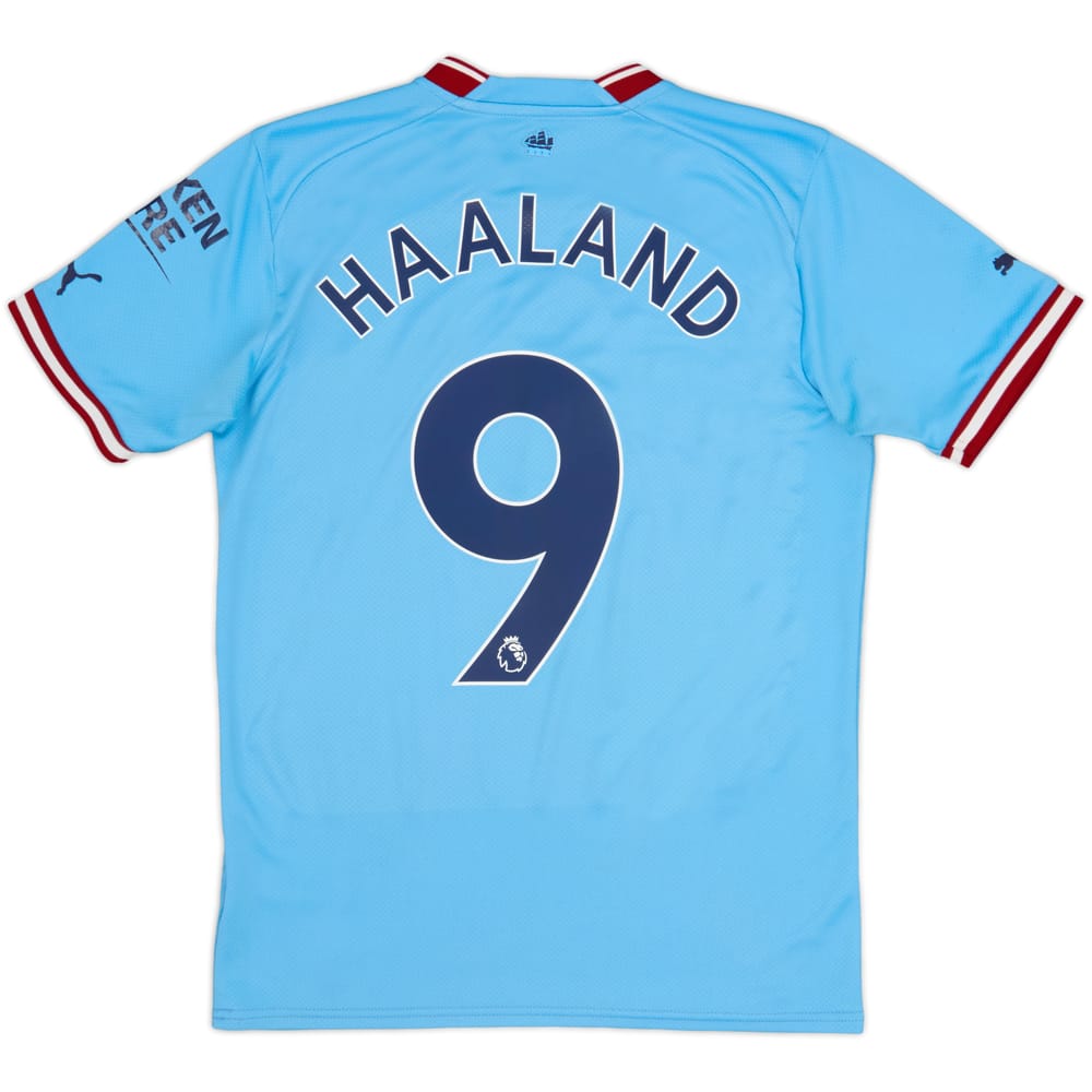 2022-23 Manchester City Home Shirt Haaland #9 - 6/10 - (S)