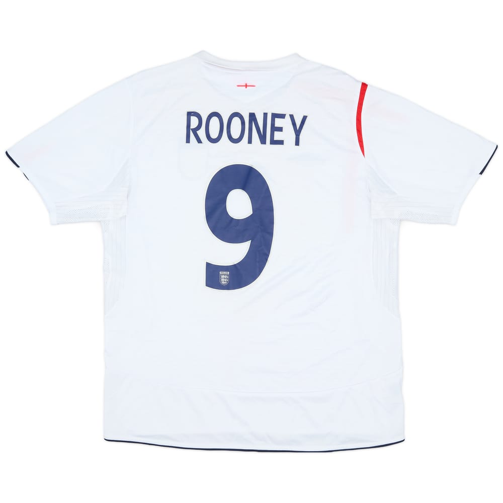 2005-07 England Home Shirt Rooney #9 - 7/10 - (XL)
