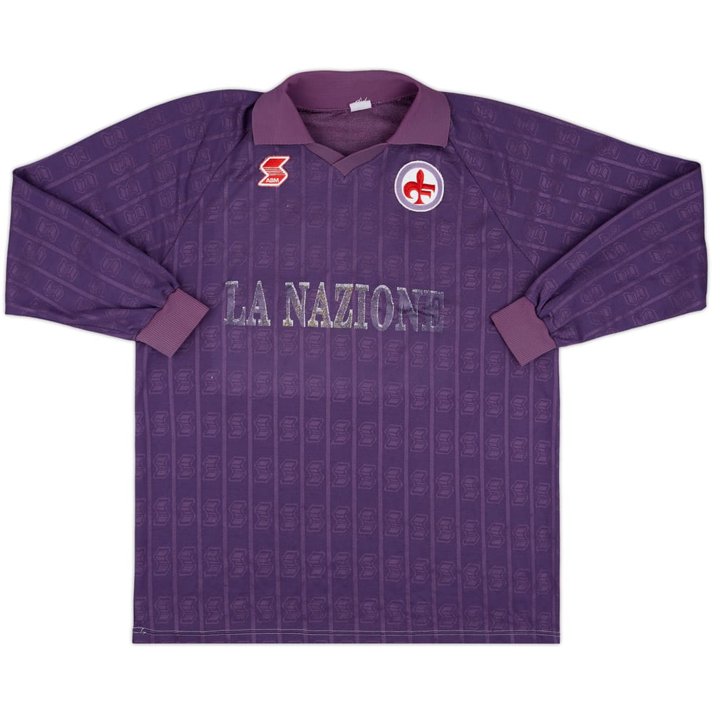 1989-90 Fiorentina Home L/S Shirt #13 - 4/10 - (M)
