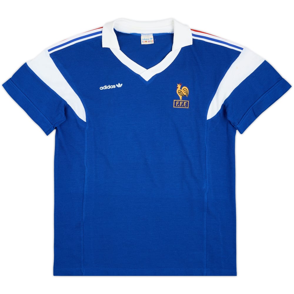 1986-87 France U-21 Match Issue Home Shirt #14