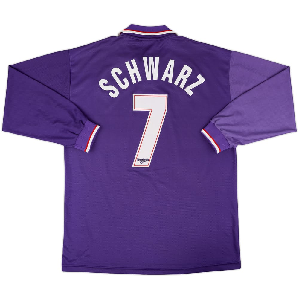 1995-96 Fiorentina Home L/S Shirt Schwarz #7 - 8/10 - (L)