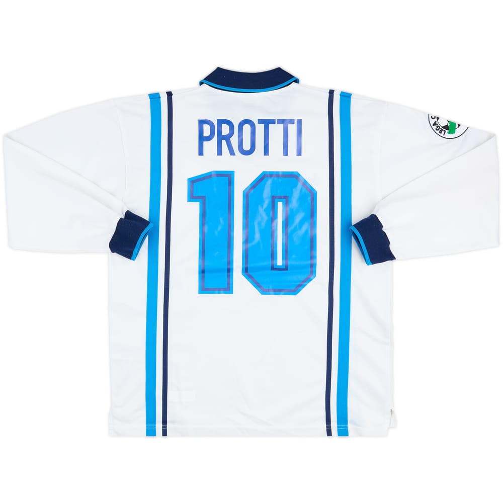 1997-98 Napoli Player Issue Away L/S Shirt Protti #10 - 5/10 - (L)
