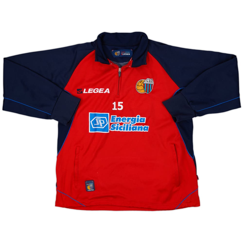 2006-07 Catania Legea Player Issue 1/4 Zip Track Jacket #15 - 7/10 - (L)