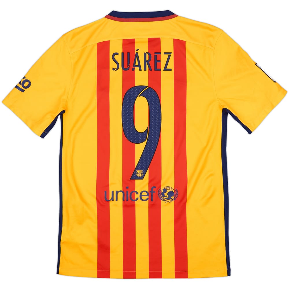 2015-16 Barcelona Away Shirt Suarez #9 - 8/10 - (S)