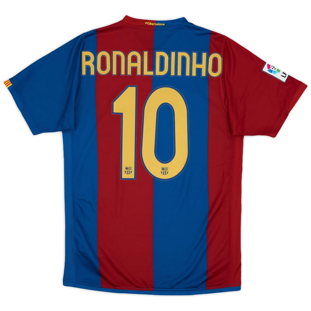 2006-07 Barcelona Home Shirt Ronaldinho #10 - 8/10 - (S)