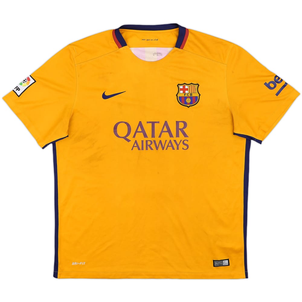 2015-16 Barcelona Away Shirt - 4/10 - (XL)