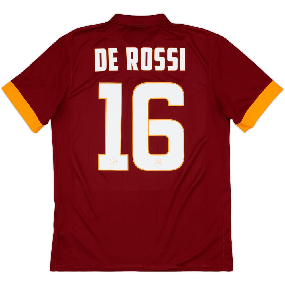 2014-15 Roma Home Shirt De Rossi #16 - 8/10 - (M)