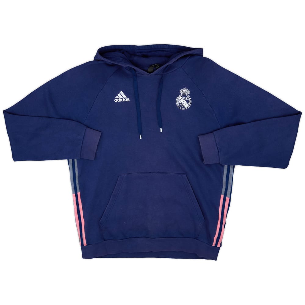 2020-21 Real Madrid adidas Hooded Sweat Top - 8/10 - (L)