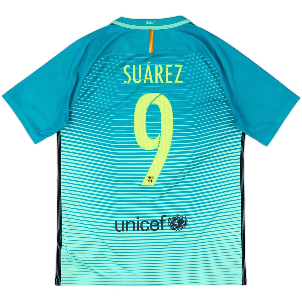 2016-17 Barcelona Third Shirt Suarez #9 - 9/10 - (M)