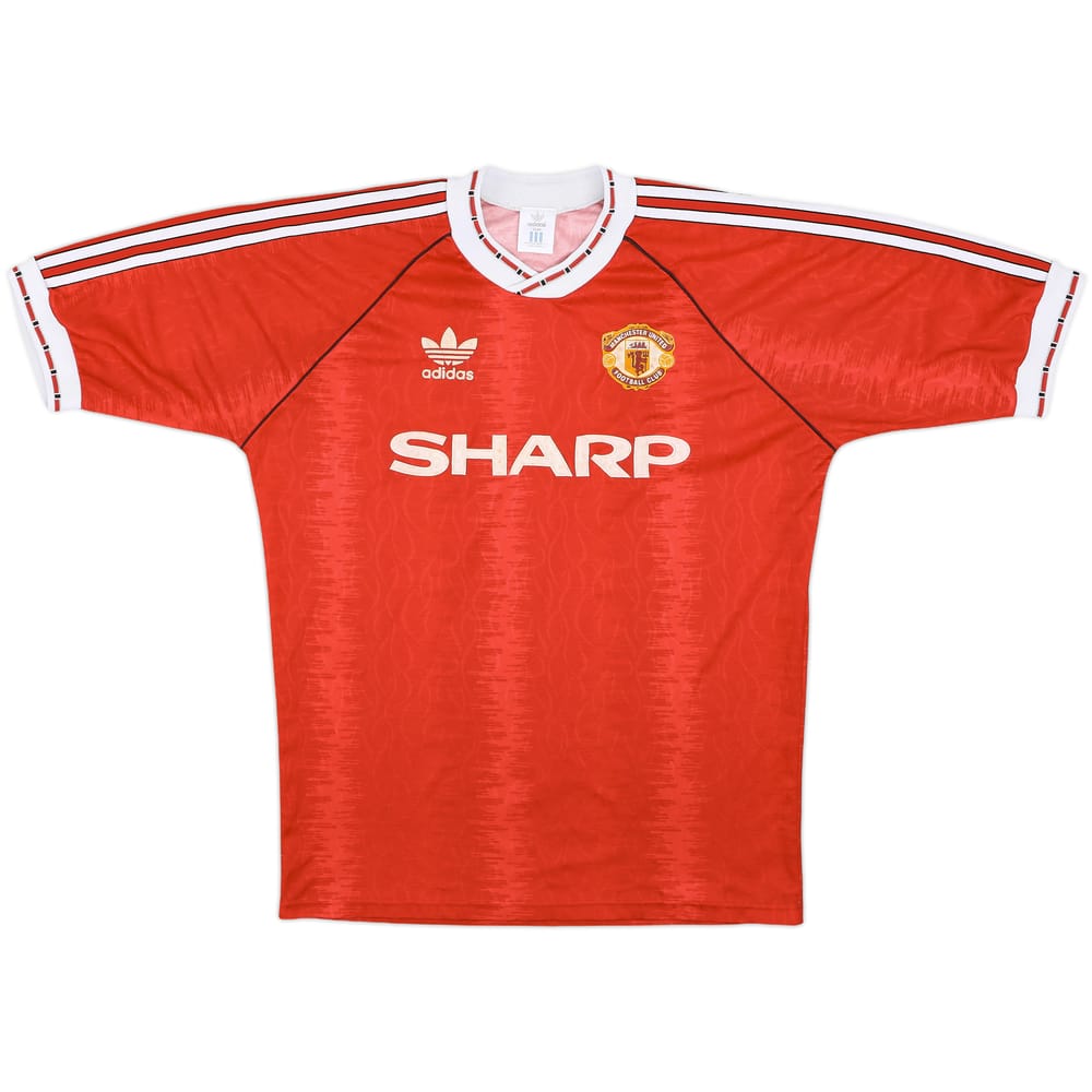 1990-92 Manchester United Home Shirt - 7/10 - (M/L)