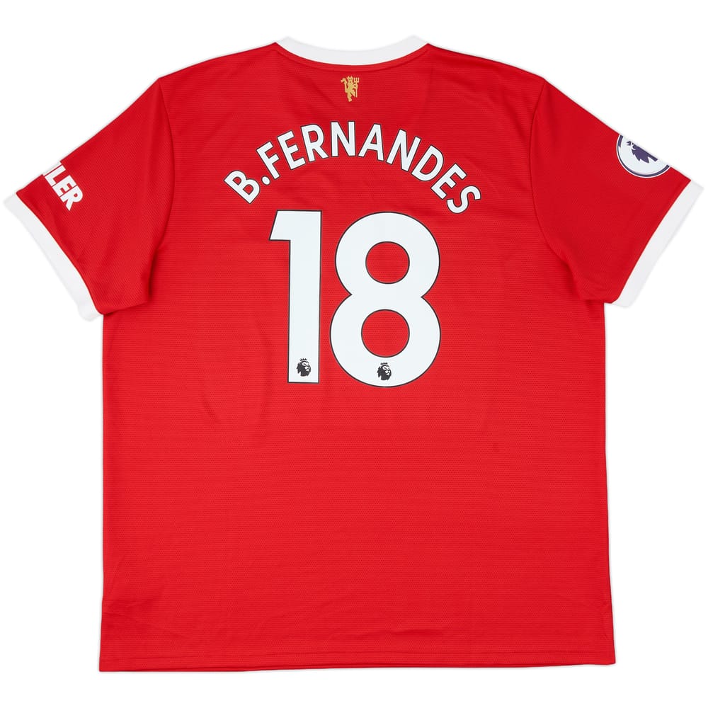 2021-22 Manchester United Home Shirt B.Fernandes #18 - 9/10 - (XXL)