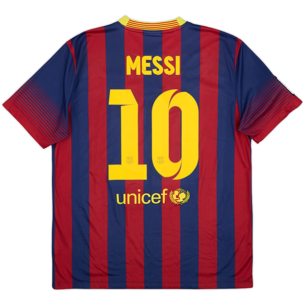 2013-14 Barcelona Home Shirt Messi #10 - 8/10 - (L)