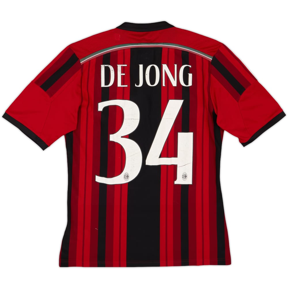 2014-15 AC Milan Home Shirt De Jong #34 - 5/10 - (S)