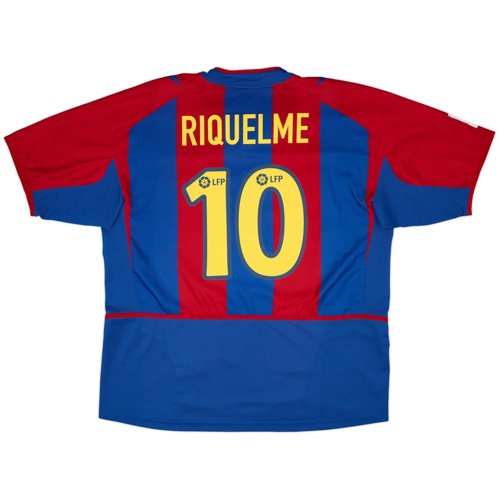 2002-03 Barcelona Home Shirt Riquelme #10 - 6/10 - (XL)
