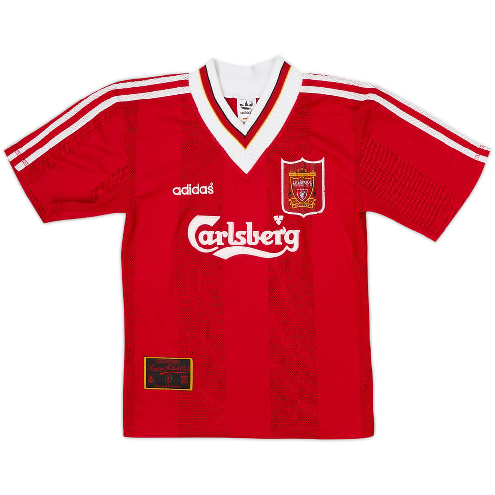 1995-96 Liverpool Home Shirt - 8/10 - (M.Boys)