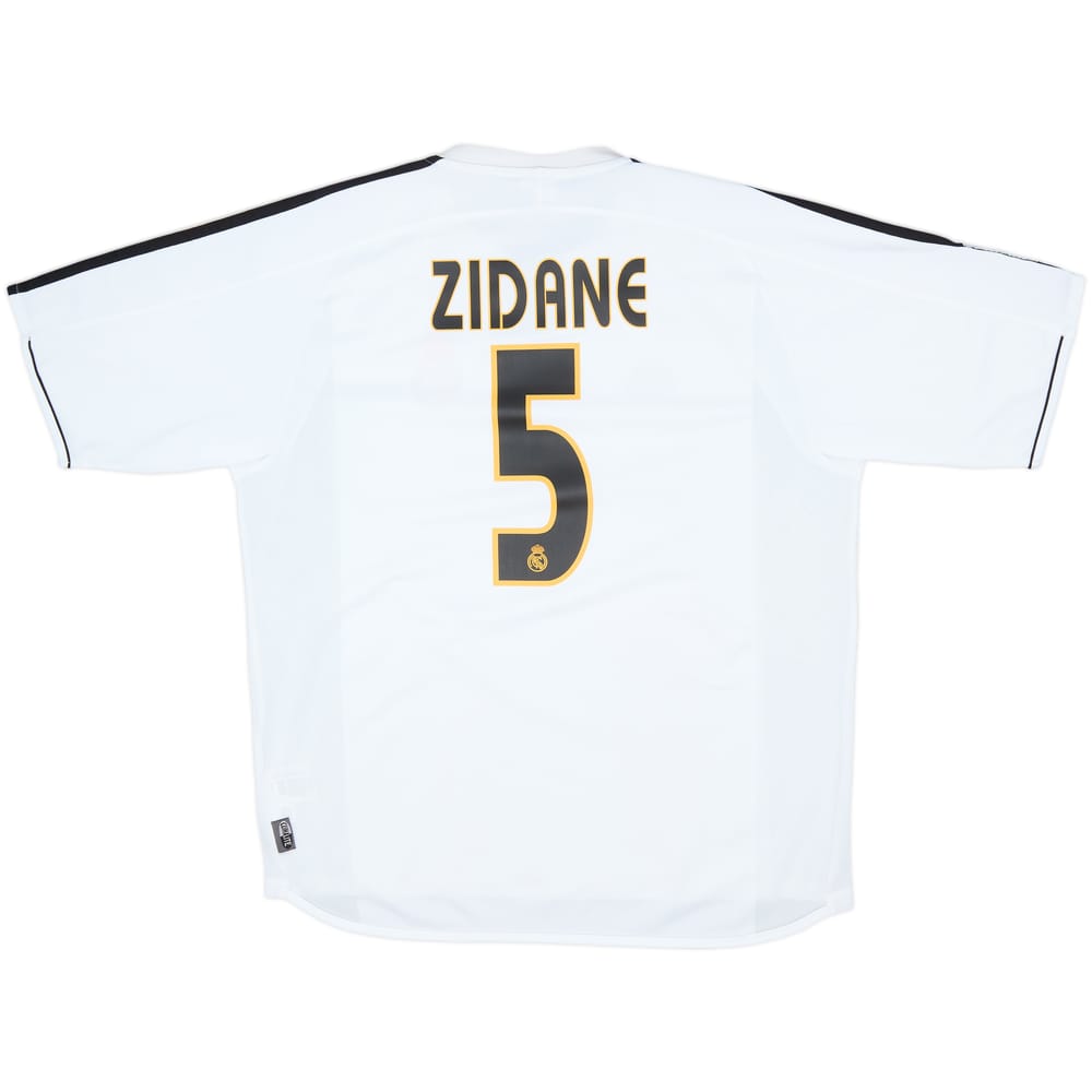 2003-04 Real Madrid Home Shirt Zidane #5 - 9/10 - (L)