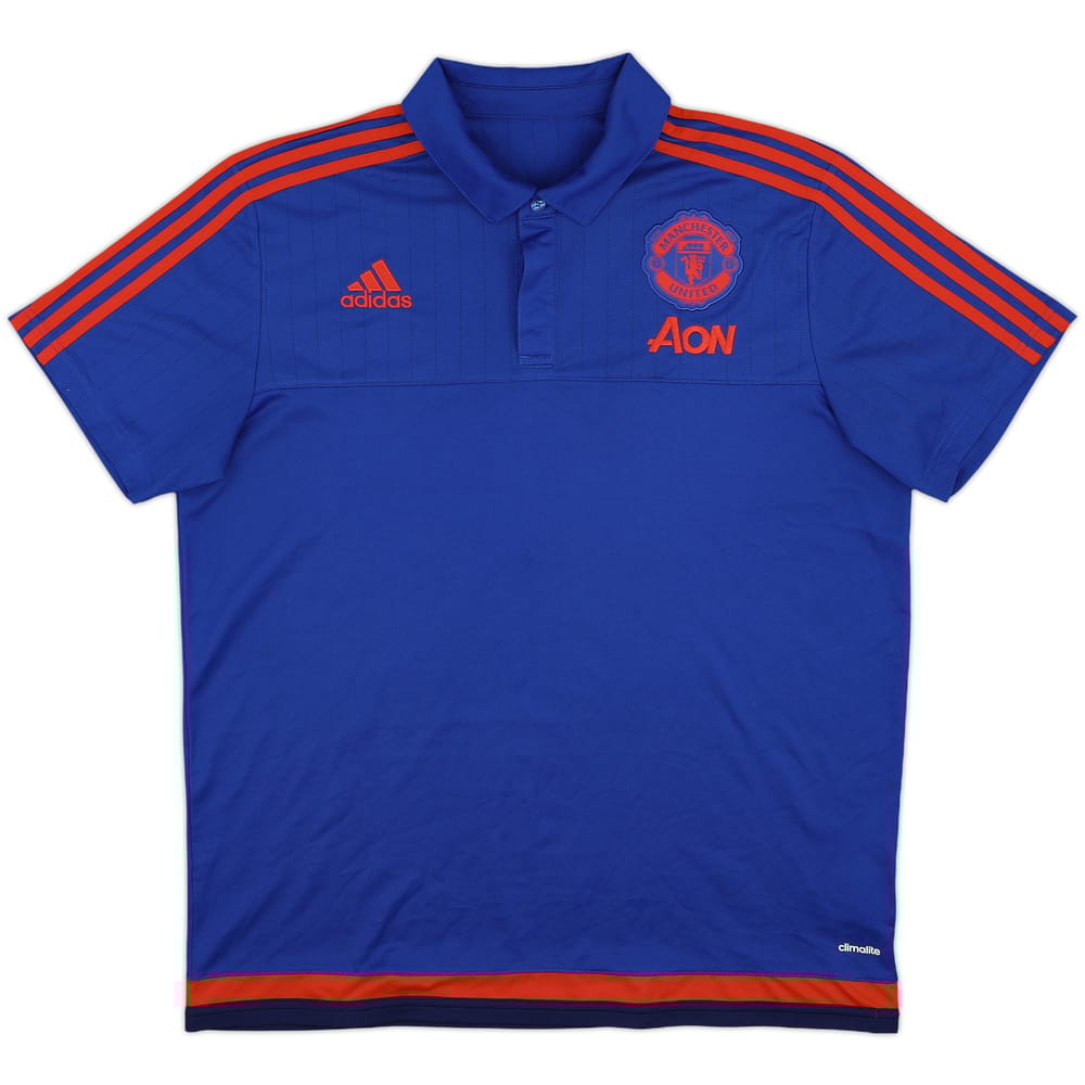 2015-16 Manchester United adidas Polo Shirt - 9/10 - (XL)
