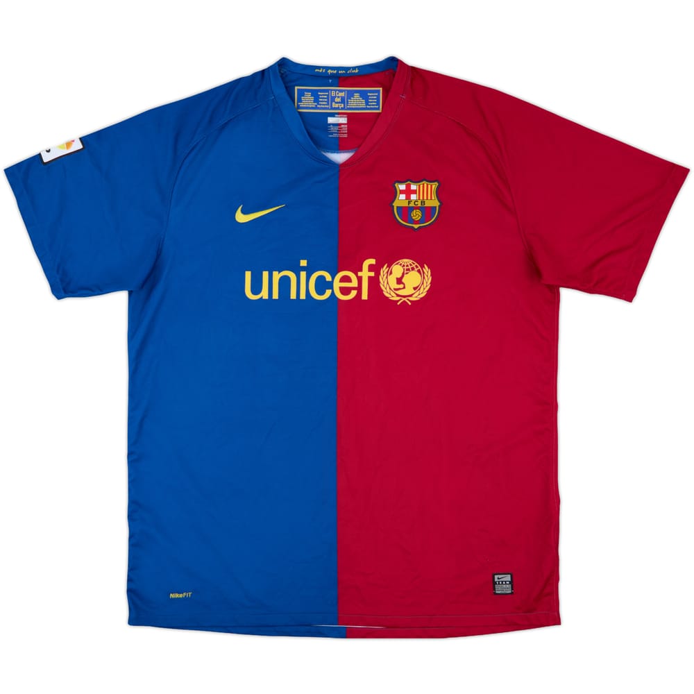 2008-09 Barcelona Home Shirt #10 - 7/10 - (XL)