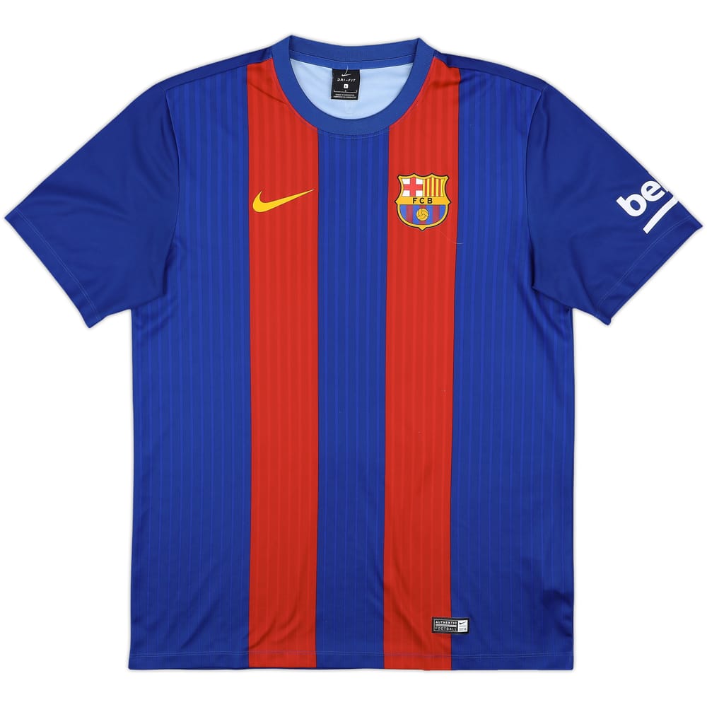 2016-17 Barcelona Basic Home Shirt - 9/10 - (L)