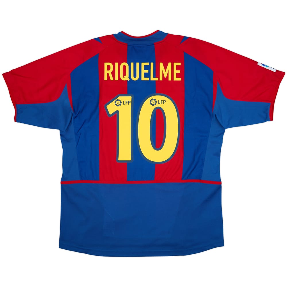 2002-03 Barcelona Home Shirt Riquelme #10 - 8/10 - (L)