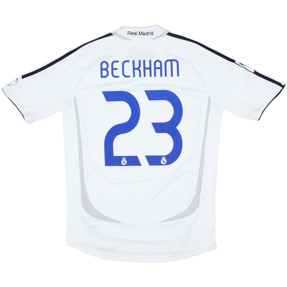 2006-07 Real Madrid Home Shirt Beckham #23 - 8/10 - (S)