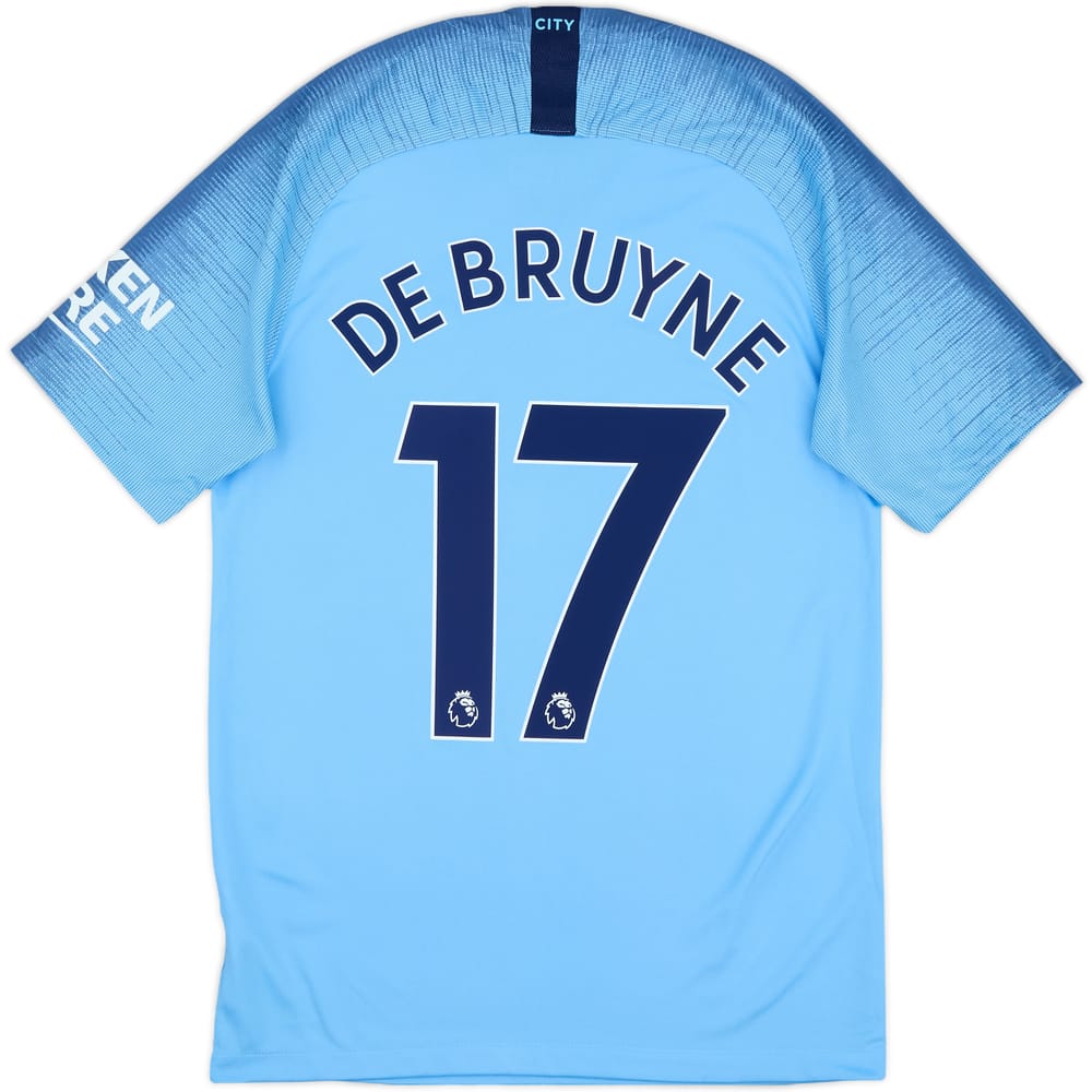 2018-19 Manchester City Home Shirt De Bruyne #17 - 8/10 - (S)