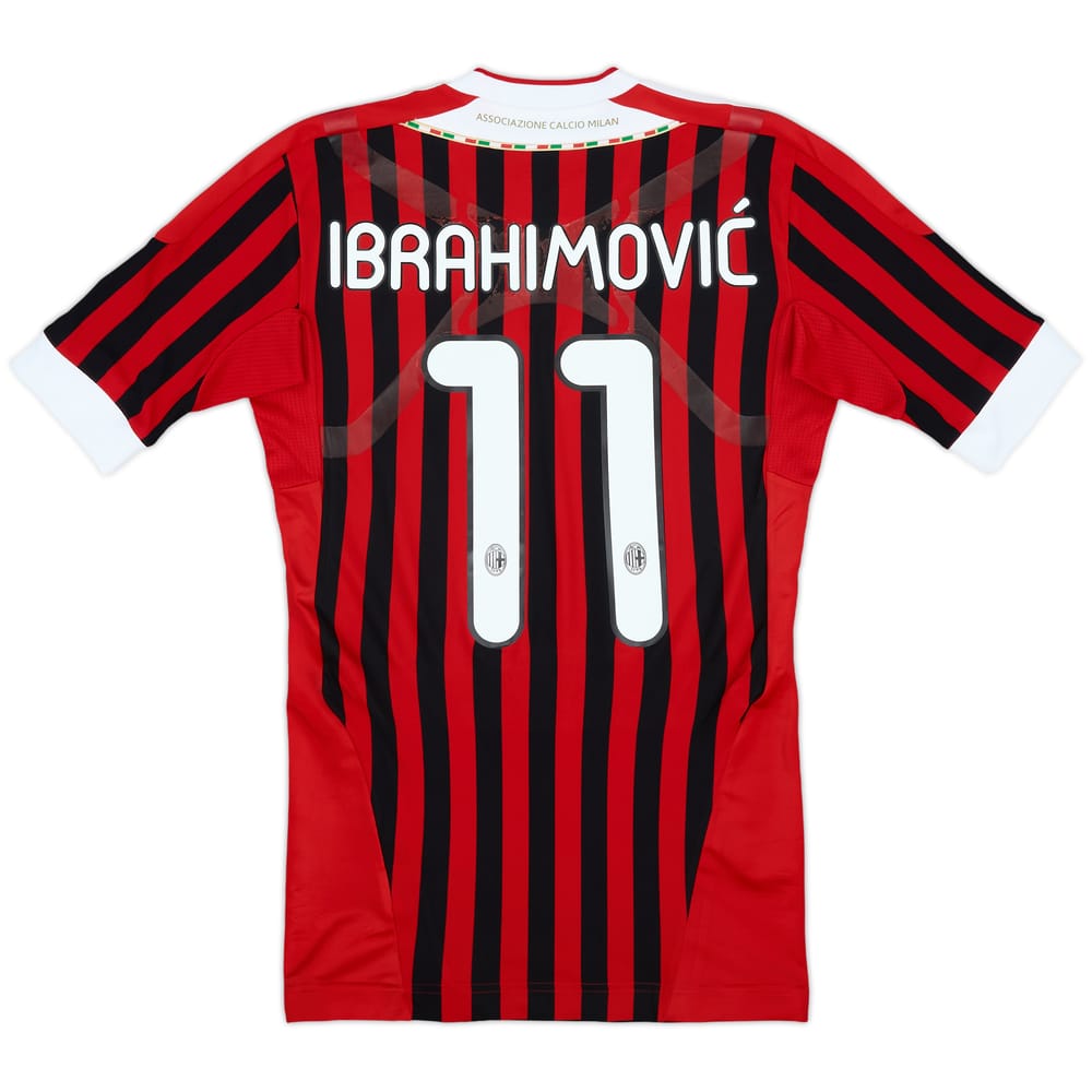 2011-12 AC Milan Player Issue Home Shirt Ibrahimovic #11 - 7/10 - (M)