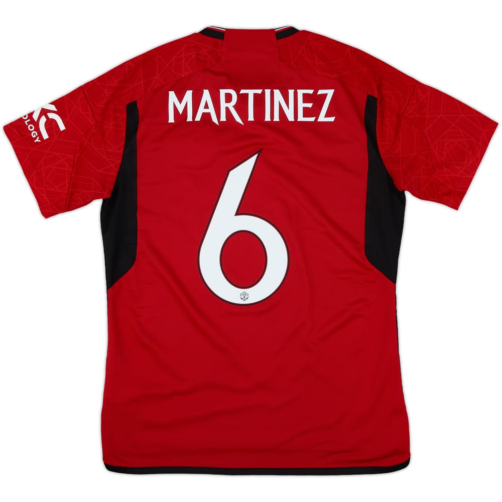 2023-24 Manchester United Home Shirt Martinez #6 - 9/10 - (M)