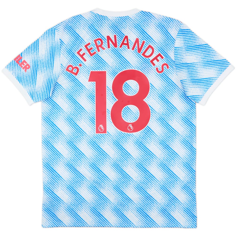 2021-22 Manchester United Away Shirt B.Fernandes #18 - 8/10 - (S)