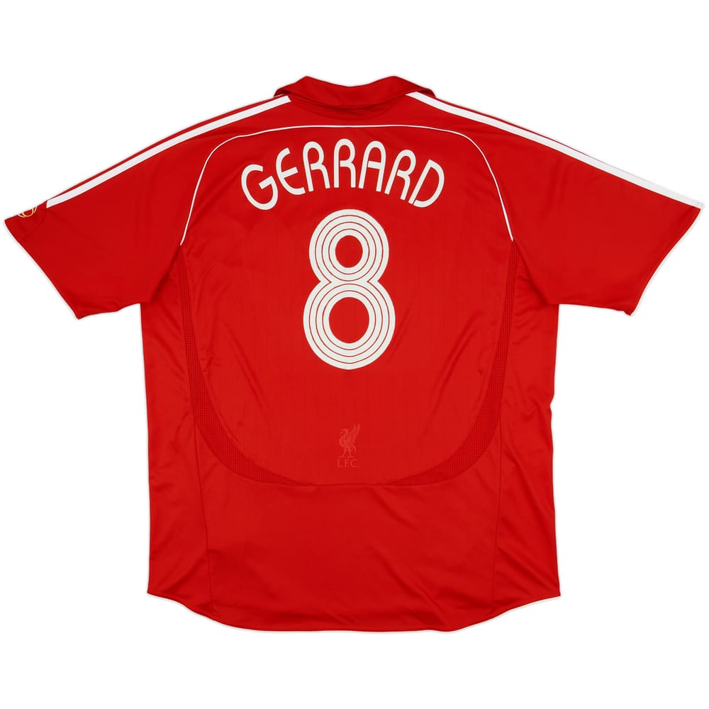 2006-08 Liverpool Home Shirt Gerrard #8 - 6/10 - (XXL)
