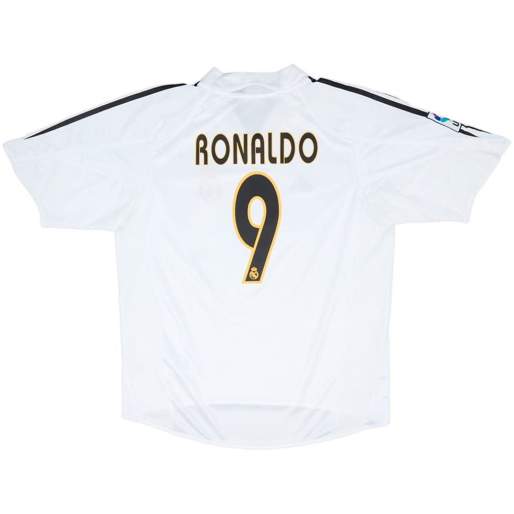 2004-05 Real Madrid Home Shirt Ronaldo #9 - 7/10 - (L)