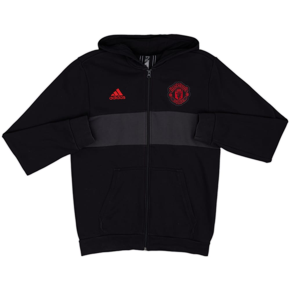 2018-19 Manchester United adidas Hooded Sweat Top - 7/10 - (M)