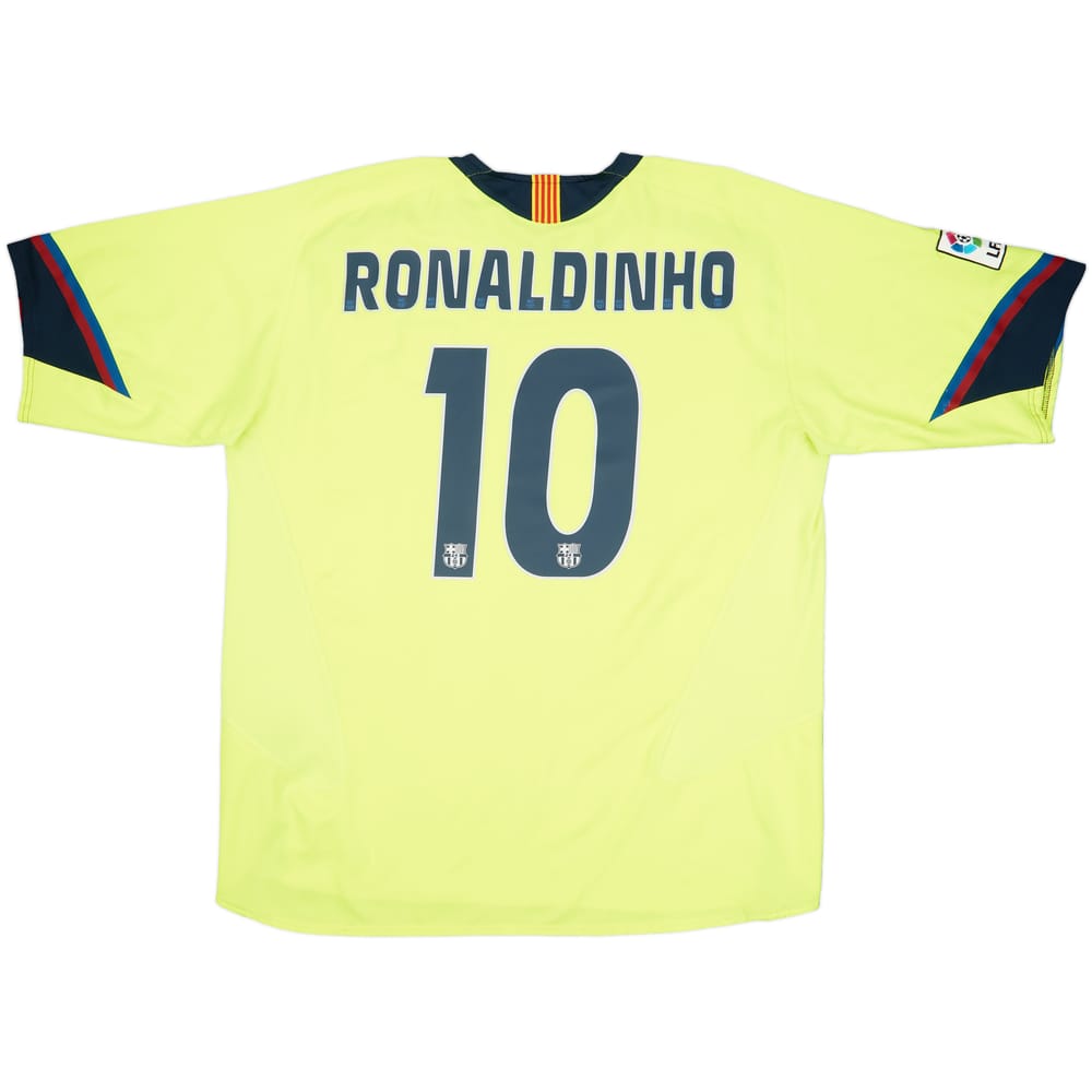 2005-06 Barcelona Away Shirt Ronaldinho #10 - 8/10 - (XXL)