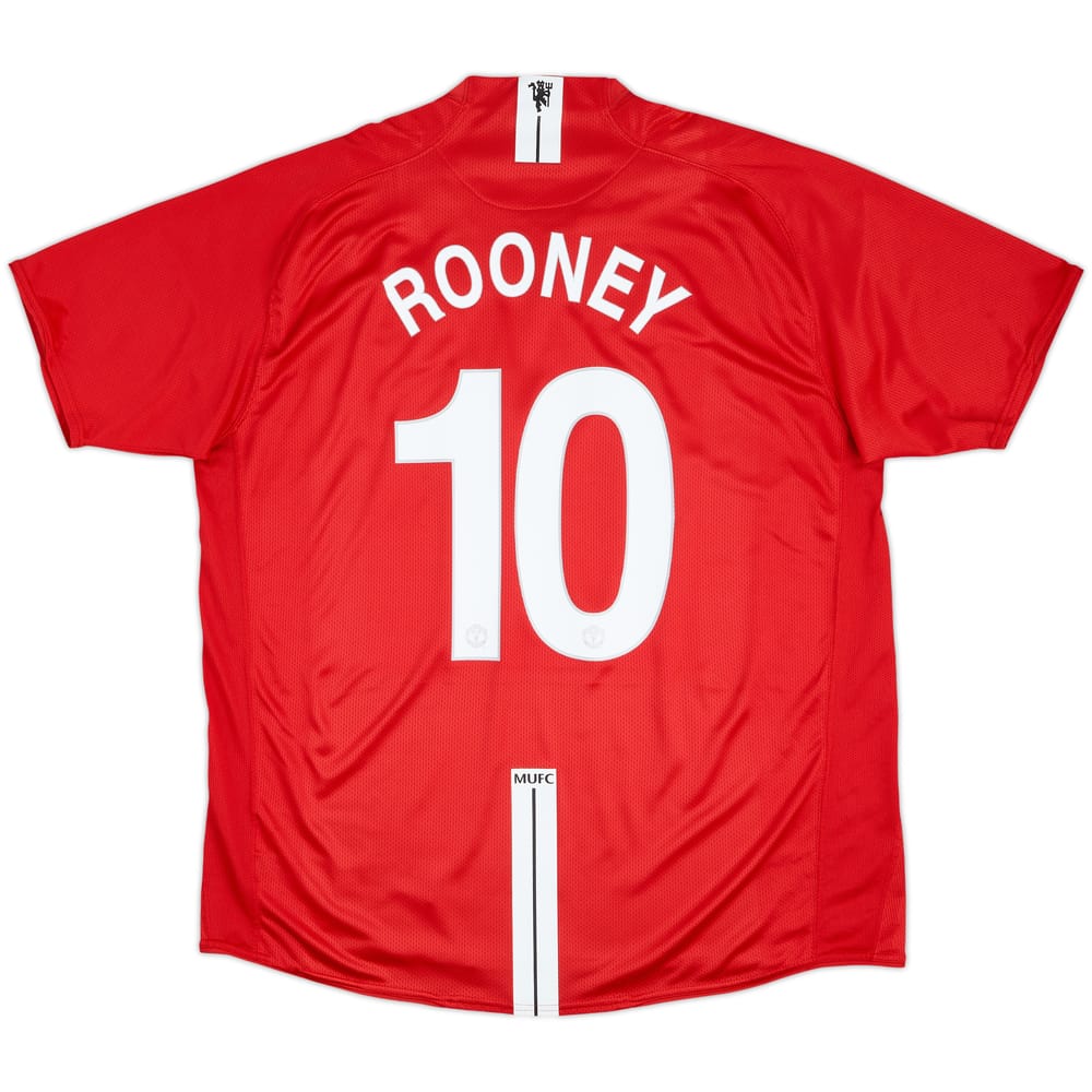 2007-09 Manchester United Home Shirt Rooney #10 - 9/10 - (XXL)