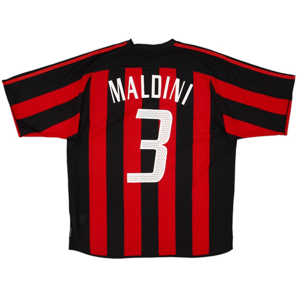 2003-04 AC Milan Home Shirt Maldini #3 - 6/10 - (L)