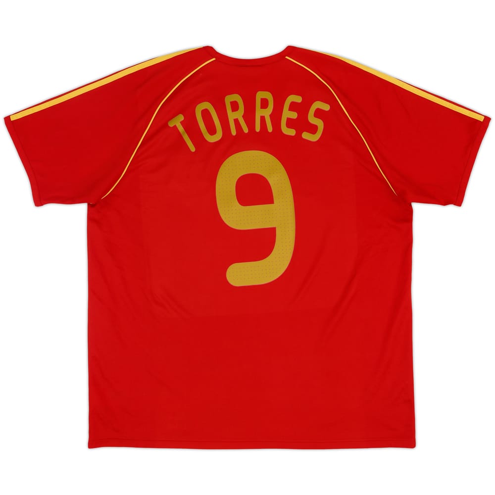 2008-09 Spain Basic Home Shirt Torres #9 - 5/10 - (XL)