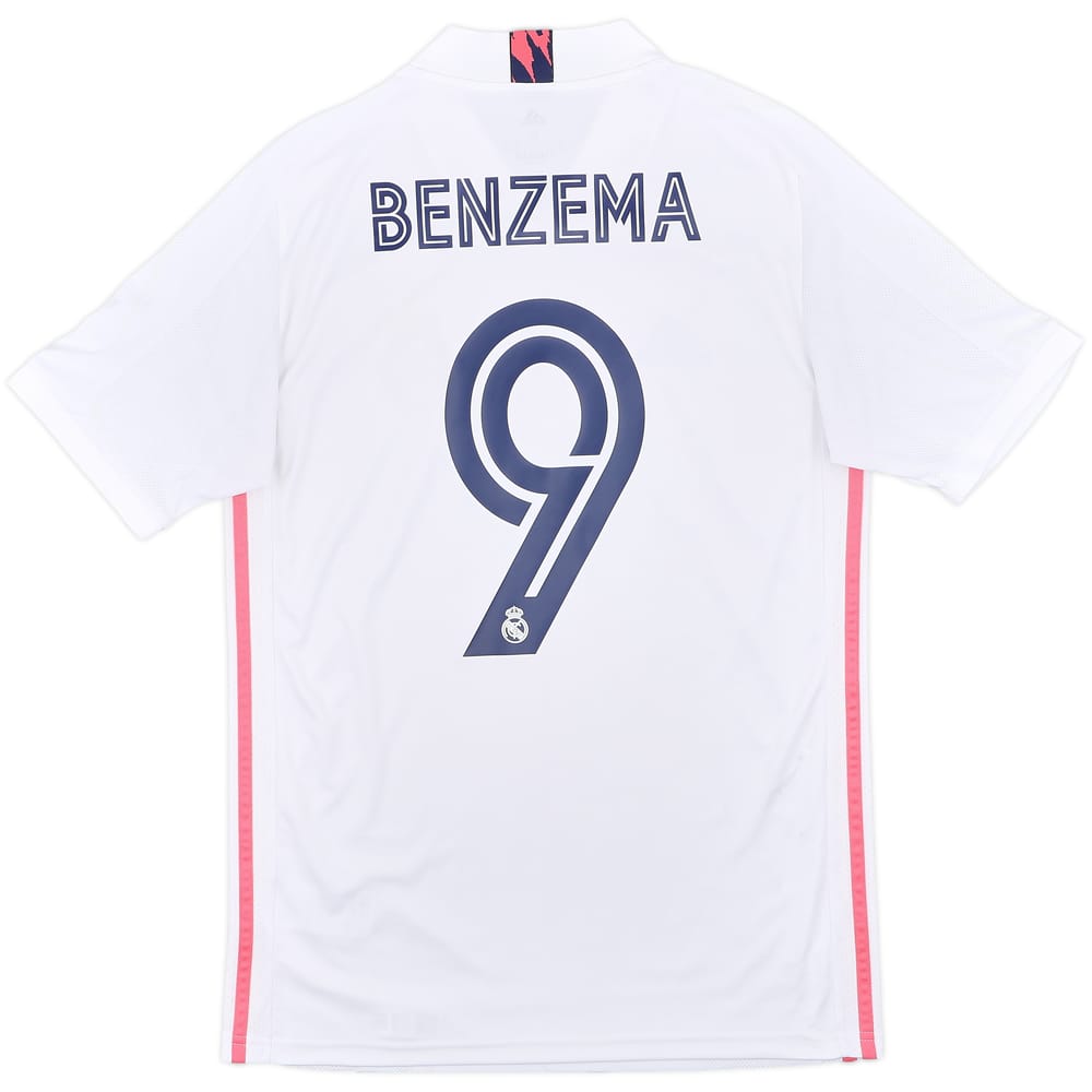 2020-21 Real Madrid Home Shirt Benzema #9 - 8/10 - (S)