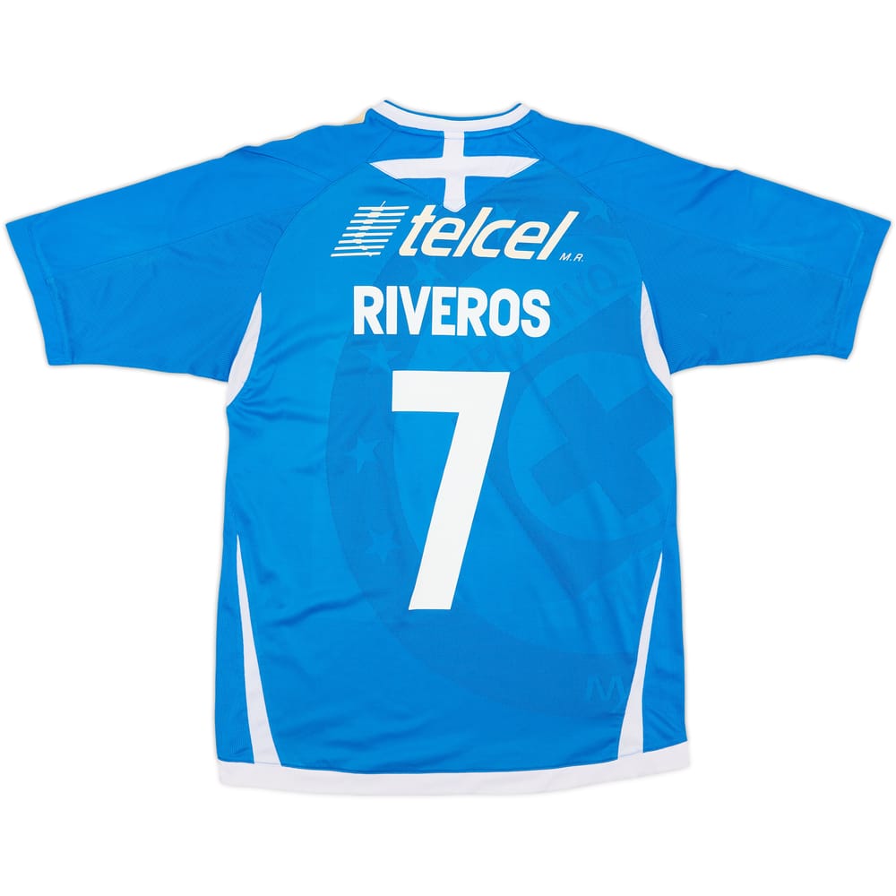 2008-09 Cruz Azul Home Shirt Riveros #7 - 8/10 - (S)