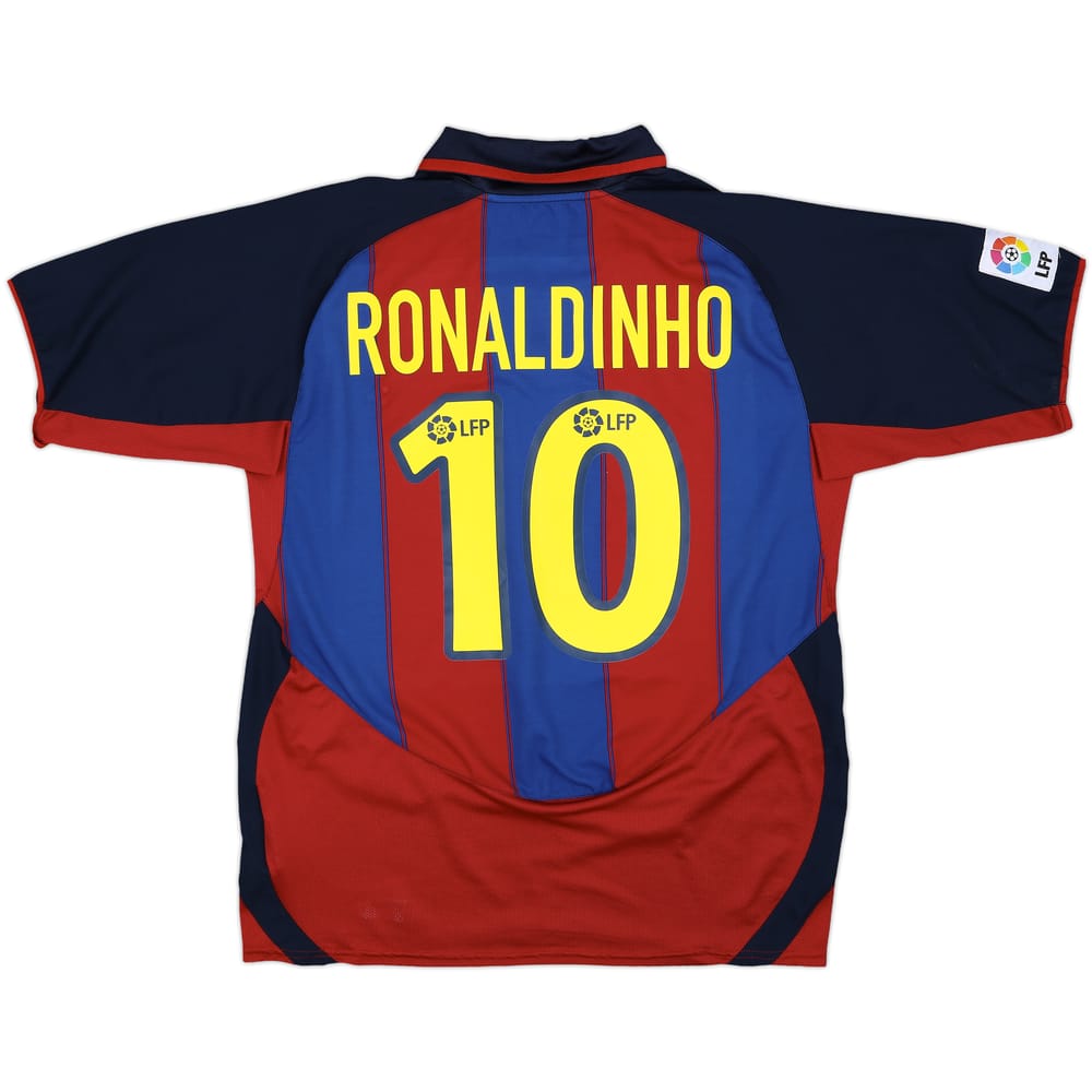 2003-04 Barcelona Home Shirt Ronaldinho #10 - 10/10 - (L)