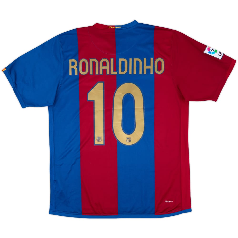 2006-07 Barcelona Home Shirt Ronaldinho #10 - 9/10 - (L)