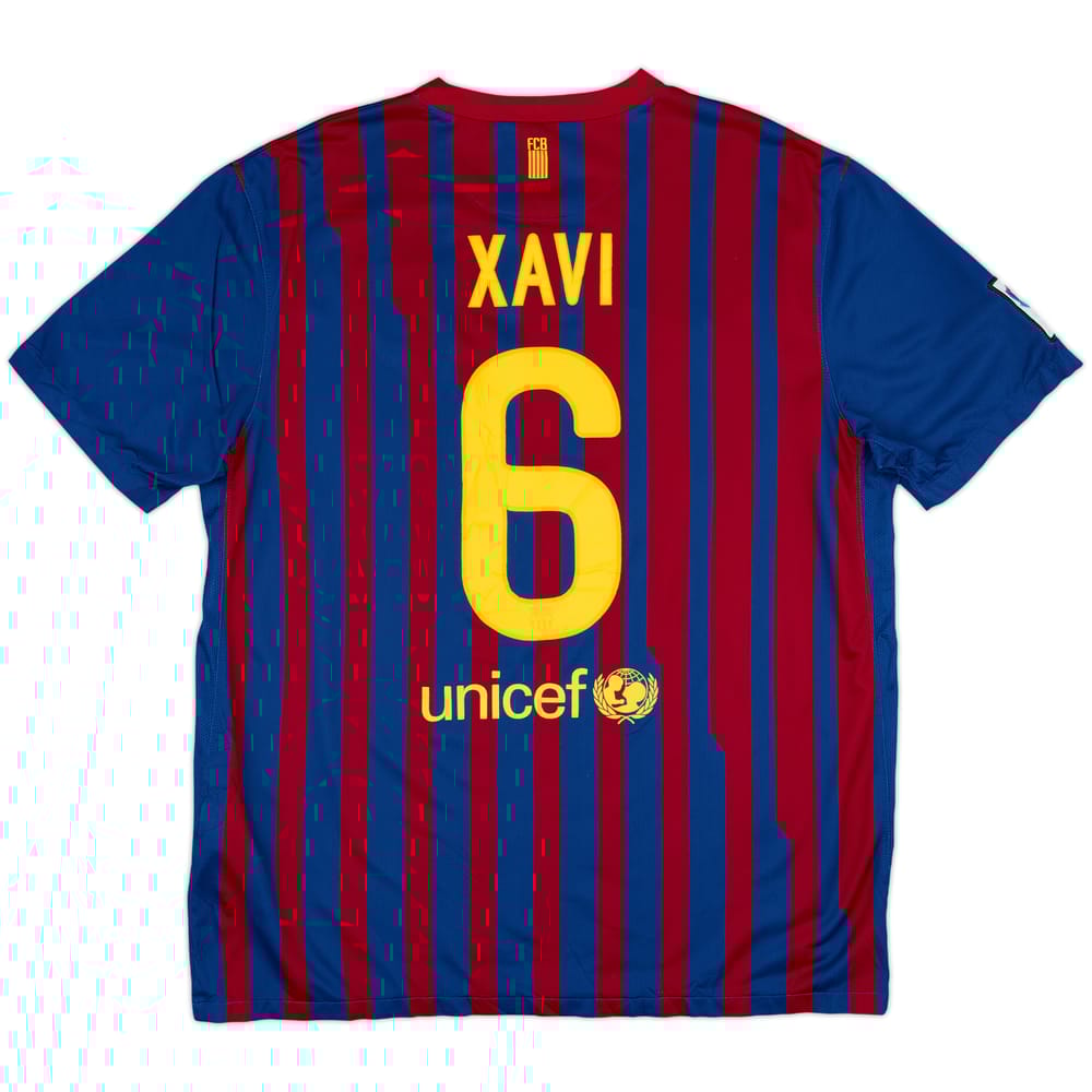 2011-12 Barcelona Home Shirt Xavi #6 - 6/10 - (XL)