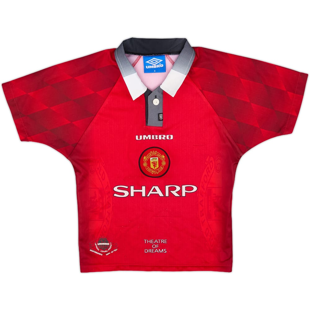 1996-98 Manchester United Home Shirt - 8/10 - (M.Boys)