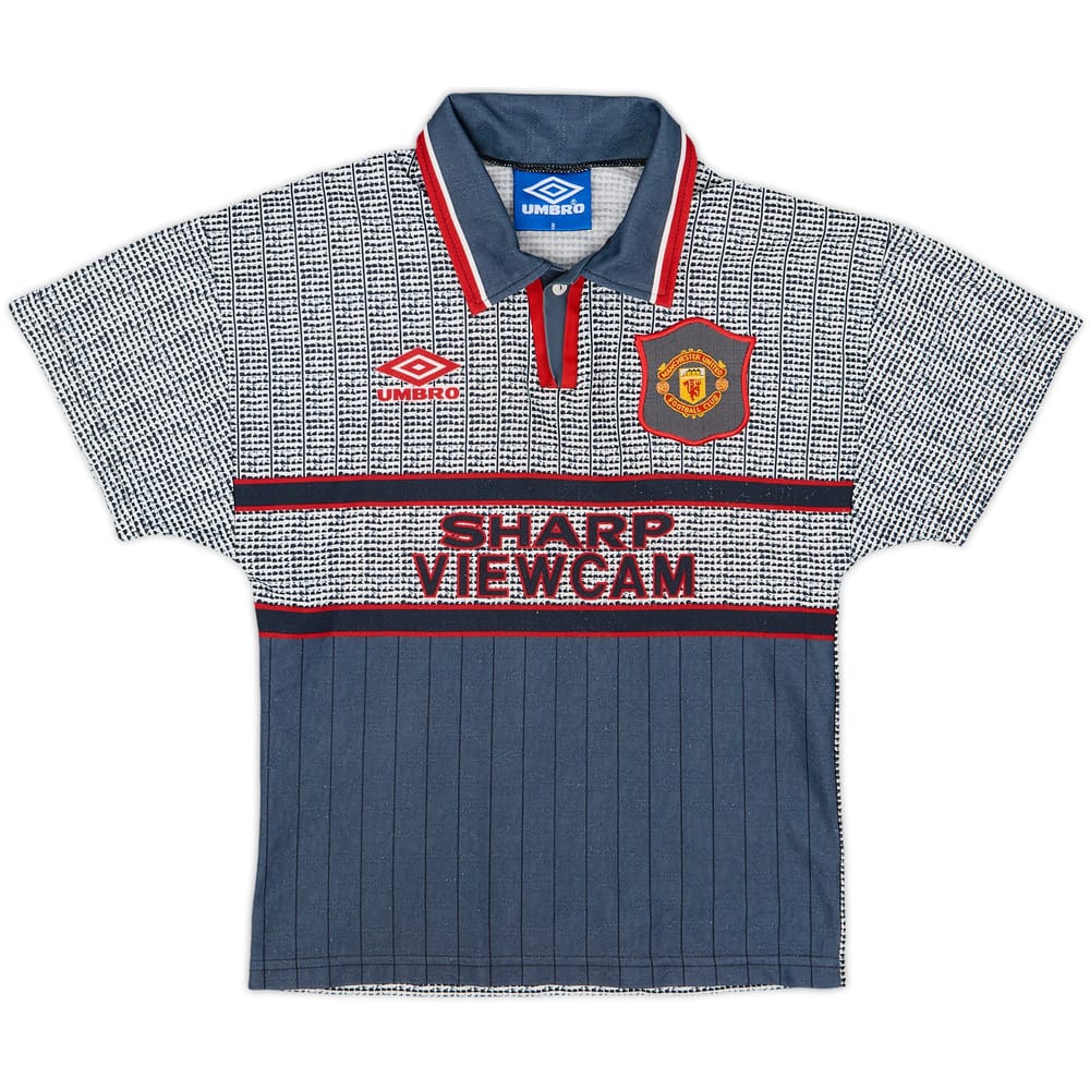 1995-96 Manchester United Away Shirt #7 - 8/10 - (S.Boys)